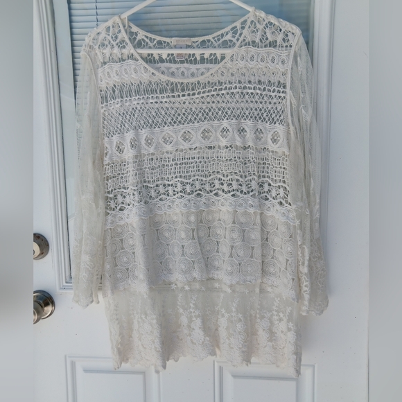 Chico's lace blouse XL - Picture 2 of 5